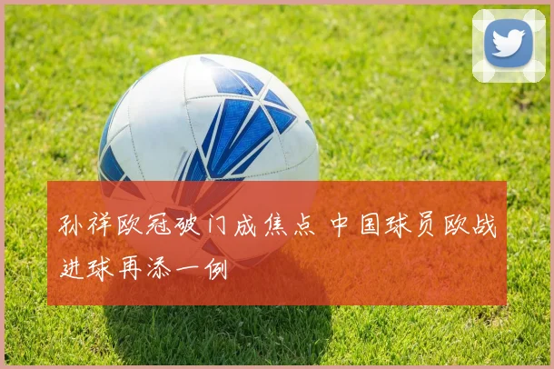 孙祥欧冠破门成焦点 中国球员欧战进球再添一例